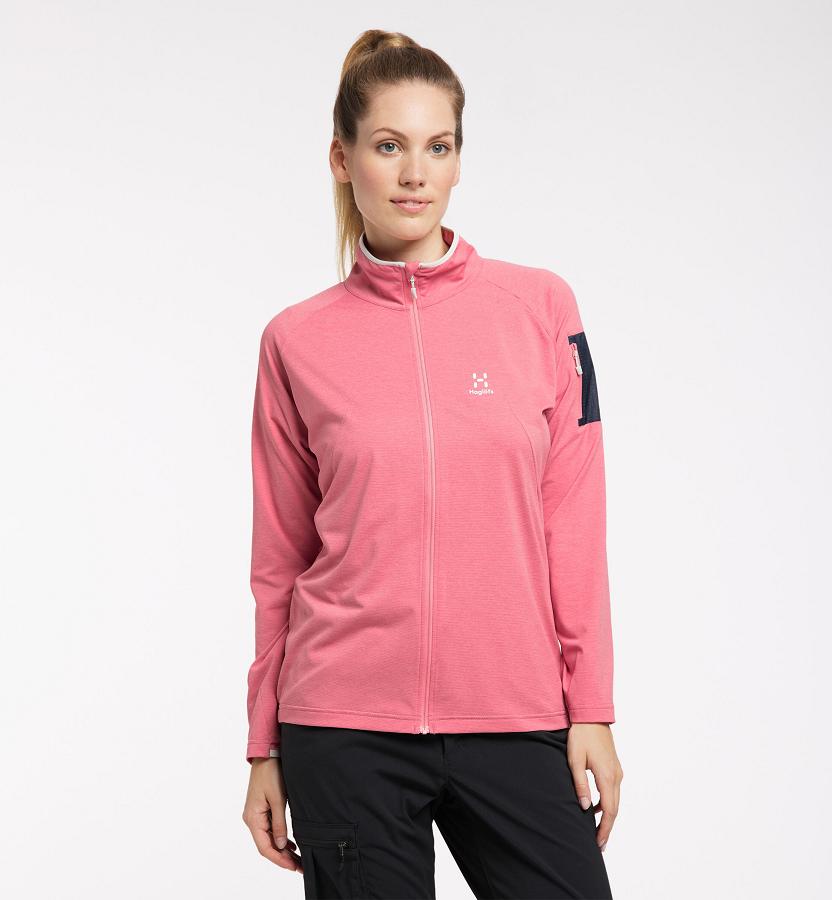 Haglöfs Mirre Mid Layer Pink For Womens RZEGN2316 Australia